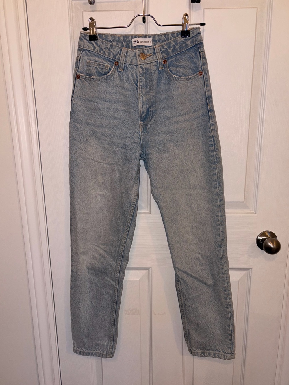 Zara cropped mom jeans